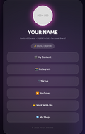 Creator Hub – Die Premium Link-Seite für moderne Content Creator